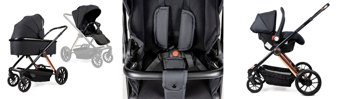 Универсальная коляска 3 в 1 NINOS ESTRELLA Grey Gold